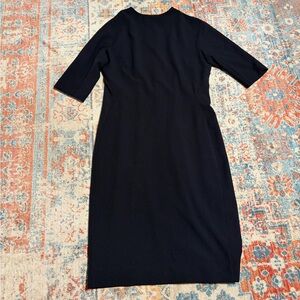 MM LaFleur navy sheath dress